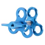 Pince à Boule 3 Trous Lampes de PlongéE Bras Boule Papillon Clip Support de pour Action CaméRa Lampe de Poche TréPied,Bleu