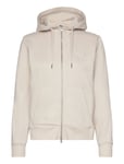 Reg Tonal Shield Zip Hoodie Tops Sweat-shirts & Hoodies Hoodies Beige GANT