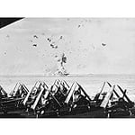 War WWII USA USS Enterprise Kamikaze Attack 1945 Photo Art Print Canvas Premium Wall Decor Poster Mural