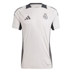 Real Madrid Tränings T-Shirt Tiro 24 EU - Putty Mauve/Grå - adidas, storlek Medium