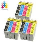 12 Ink Cartridges (set + Bk) For Epson Workforce Wf-2660dwf Wf-2540wf Wf-2510wf