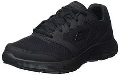 Skechers Men's Flex Advantage 4.0 Sneaker, Black Leather Mesh Pu Black Trim, 13 UK