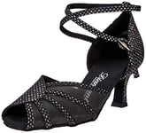 Diamant TANZSCHUHMANUFAKTUR Femme 020-077-183 Chaussure de Danse, Noir Multicolore, 37 1/3 EU