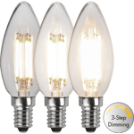 STAR TRADING LED-LAMPA E14 C35 4,2W (40W) 3000K 3-Step-Dim