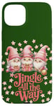 Coque pour iPhone 15 Plus Jingle all the way, Noël, 3 adorables nains