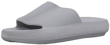 FROGG TOGGS Women's Squisheez Comfort Pool Slide, Recovery Sandal, Pillow Slipper, Shower Shoes Athletic-Water, Grey, 9