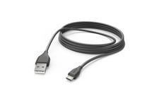 Hama 00201588 USB-kabel 3 m USB 2.0 USB A Micro-USB B Sort