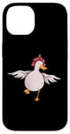 Coque pour iPhone 14 Canard blanc avec ailes déployées