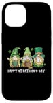 Coque pour iPhone 14 Gnomes irlandais heureux de la Saint-Patrick