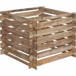 480L Composteurs Bois Mezzito 100x100 Waldkiefer Jardin Déchets Kompostieren Éco