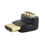 SeKi Adaptateur HDMI coudé à 270° - Fiche HDMI vers HDMI Femelle - 4K 3D 1080p Full HD - Contacts plaqués Or - Adaptateur coudé