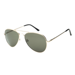 11 Waye Gold Frame With Green Lens, solglasögon, pilotglasögon, unisex