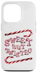 Coque pour iPhone 13 Pro Sweet But Twisted. Bâtonnets de canne à sucre d'orge. Noël amusant