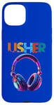 iPhone 15 Plus Vintage USHER Hiphop Headphone Retro Music Design Case