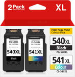 Pg-540 Xl Cl-541 Xl Remplacement Pour Canon 540 Et 541 Xl Encre Pour Canon 540 541Xl Compatibles Pour Pixma Mg3650 Mg3550 Mg4250 Mg3650S Mg3600 Mx475 Mg2150 Mg3150 (1 Noir, 1 Tri-Couleur)[X1041]