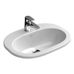 Vasque en céramique - VILLEROY ET BOCH - O. NOVO - design oval contemporain - pour robinetterie à 3 trous