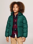 Tommy Hilfiger Kids' Down Filled Relaxed Puffer Jacket, Ornamental Green