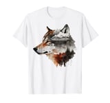 Wolf Mountains Landscape Animal Art Animal Lover Wolf T-Shirt