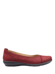 Hotter Robyn II Nubuck Ballerina Pumps, Red Pear