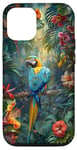 Coque pour iPhone 12/12 Pro Perroquet gris d'Afrique Perroquets gris Oiseau tropical