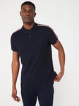 Tommy Hilfiger Tape Shoulder Polo Shirt - Navy