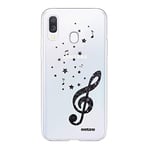 Evetane Coque Compatible avec Samsung Galaxy A20e 360 intégrale Coque Avant arrière Resistant Fine Protection Solide Housse Etui Transparente Note de Musique Motif Tendance