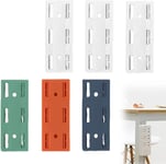 6 Pcs Support De Douille Sans Poinçon, Auto-Adhésive, Fixation Multiprise Murale Idéal Pour L'Organisation Électrique D'Un Bureau De Cuisine[MUL212397]