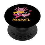 Rocksolotl Guitare Axolotl pour enfant PopSockets PopGrip Adhésif