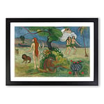 Big Box Art Paradise Lost by Paul Gauguin Framed Wall Art Picture Print Ready to Hang, Black A2 (62 x 45 cm)