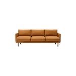 Emo 3 Seater Sofa, Cognac/smoked Oak