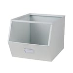 Urban living LOFT & METAL CASIER DE RANGEMENT EN METAL BLANC AVEC ETIQUETTE 32X23XH21CM