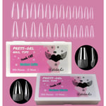 Gelé Nageltippar - Press-on Soft Gel Nail Tips Medium Stiletto