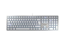 CHERRY KC 6000 SLIM - tastatur - QWERTZ - tysk - sølv Indgangsudstyr