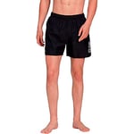 adidas Men's CLX Short Length Swim Shorts, Black/White, M