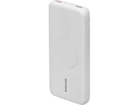 Powerbank Rivacase 10000 Mah Usb-C 20W + Qi 10W Hvid (1X Usb-C Pd 20W, 2 Usb-A Qc 3.0 18W), Hvid