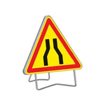 Panneau de signalisation temporaire AK14 danger rétroréfléchissant classe T1 triangle de 1m pied galvanisé Taliaplast