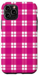 iPhone 11 Pro Pink Checkered Plaid Flannel Gingham Pattern Checker Rustic Case