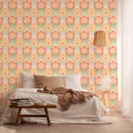 A.S. Création Retro 70's Floral Wave WallpaperOrange/Yellow/Green/Cream Retro Chic 395394 8.50m x 0.53m Paste The Wall