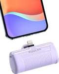 Mini Batterie Externe Pour Iphone 4500 Mah, Mise À Niveau 12w Pd Charge Rapide, Petite Batterie Externe Compatible Avec Iphone 14/14 Pro Max/13 Pro/13/12/11/Xs/Xr/8/7/6 - Violet