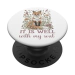 It Is Well With My Soul Religieux Christian Fox Cottagecore PopSockets PopGrip Adhésif