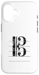 Coque pour iPhone 16 Clef de Ténor (Noir Ancien) Trombone, Violoncello, Cello