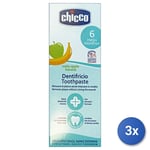 3x Chicco Toothpaste Apple Banana 50 ML