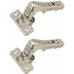 2x Charnière droite invisible angle d'ouverture à 90° type clip pour porte de meuble d'angle ou suspendu Placard Cuisine Fixation Salle de bain