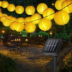 Outdoor LED Lantern Solar String Lights (6.5m 30 White Lanterns)，for indoor and outdoor, holiday decoration