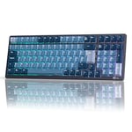 RK ROYAL KLUDGE RK98 Clavier sans Fil, AZERTY Français Triple Mode 2,4 G/BT5.1/USB-C 100 Touches commutateurs Marrons remplaçables à Chaud avec pavé numérique, Rétroéclairé RVB Batterie NKRO 3750mAh