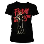 Hybris Friday The 13th - Jason Voorhees Girly Tee (Black,M)