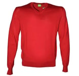 New Hugo Boss mens red paddy golf pro thin knit mens jean pullover jumper top XL