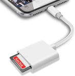 Lecteur De Carte Sd Pour Iphone/Ipad,Adaptateur Lightning Pour Iphone 14/13/12/11/X/Xs/Xr/8/7 Ipad,Support Ios 9-15 Ultérieur,Plug And Play