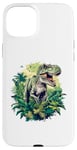 Coque pour iPhone 15 Plus Jurassic World - Tyrannosaure Rex - Portrait de dinosaure