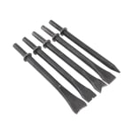 5Pcs/Lot Accessoires en Acier Dur Solide Long Burin à Air Outil Pneumatique de Support de TêTe D'Impact pour la Coupe/éLimination de la Rouille